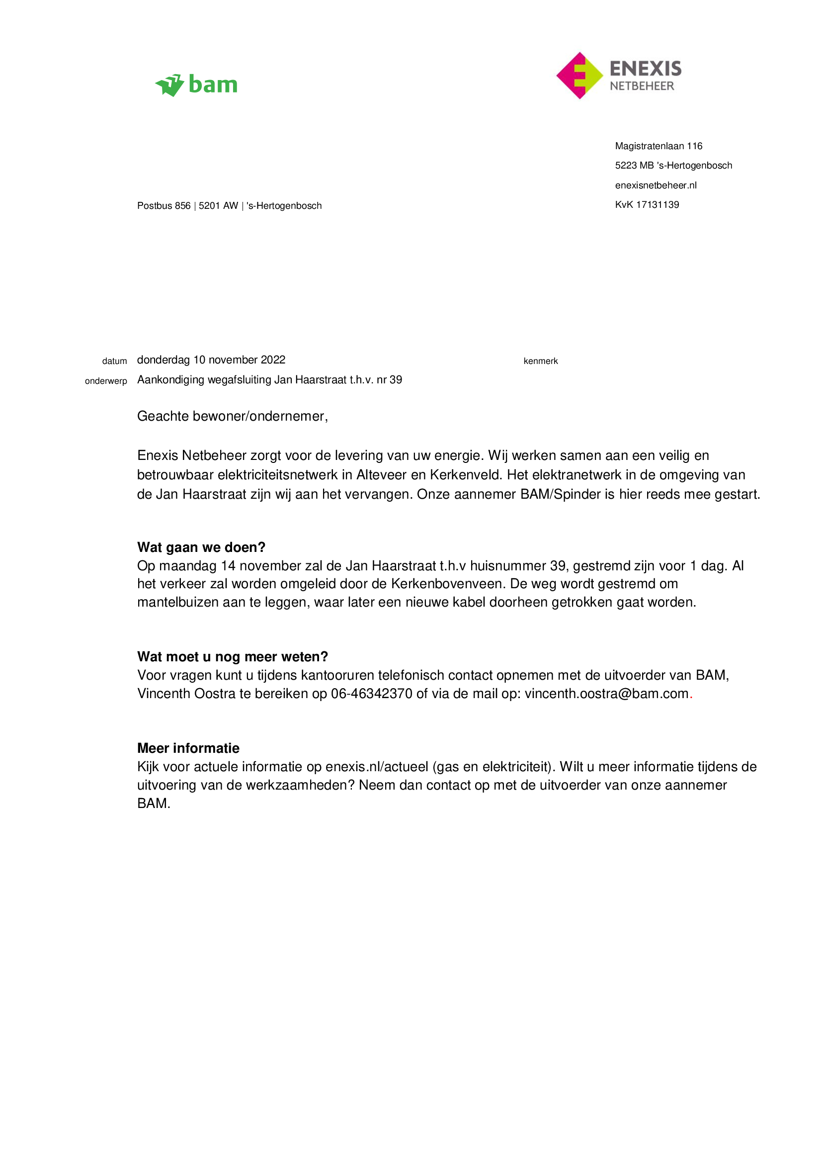 2022 11 10 Brief werkzaamheden Kerkenveld J.Haarstraat 